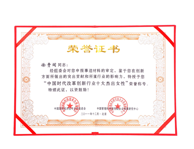 中國時(shí)代改革創(chuàng)新行業(yè)十大杰出女性